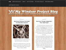 Tablet Screenshot of mywindsorproject.com